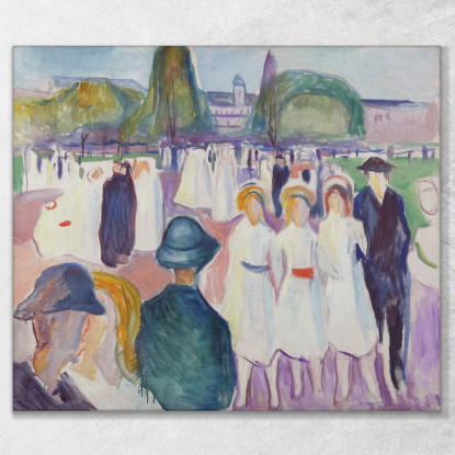 Passeggiata In Primavera Edvard Munch em255 quadro stampato su tela
