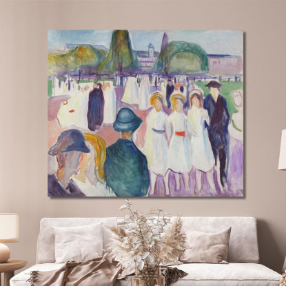 Passeggiata In Primavera Edvard Munch em255 quadro stampato su tela