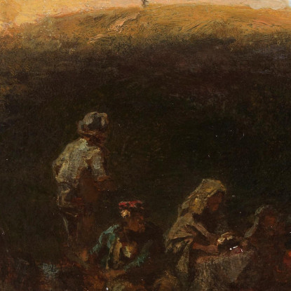 Si Accamparono Karrner Resto Dei Randagi Carl Spitzweg csp37 quadro stampato su tela