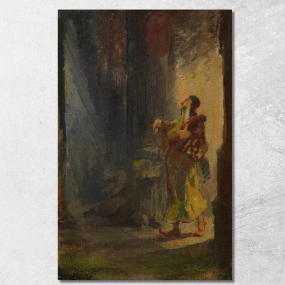 Una Strada Al Cairo Türk Trova Una Rosa Carl Spitzweg csp52 quadro stampato su tela