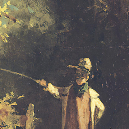 Il Pescatore Carl Spitzweg csp59 quadro stampato su tela