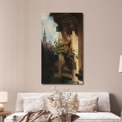 La Soffitta Io Carl Spitzweg csp60 quadro stampato su tela
