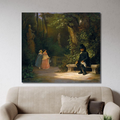 Il Vedovo Carl Spitzweg csp64 quadro stampato su tela