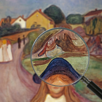 Strada Ad Aasgaardstrand Edvard Munch em263 quadro stampato su tela