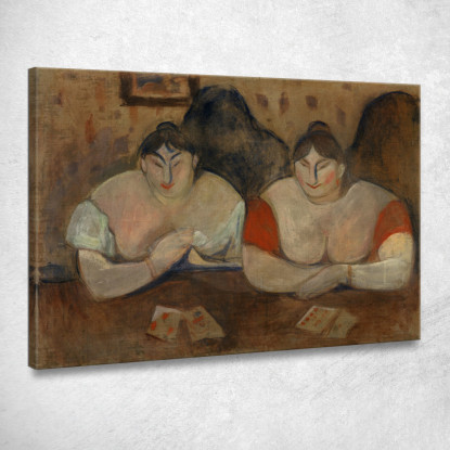 Rosa E Amelie Edvard Munch em264 quadro stampato su tela