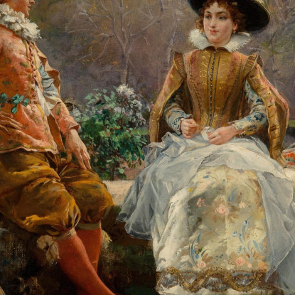 Musica Nel Giardino Cesare Auguste Detti cad14 quadro stampato su tela