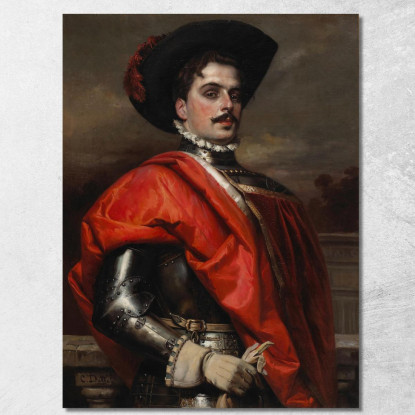 Il Cavaliere Orgoglioso Cesare Auguste Detti cad24 quadro stampato su tela