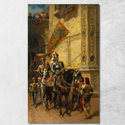 Alla Giostra Cesare Auguste Detti cad25 quadro stampato su tela