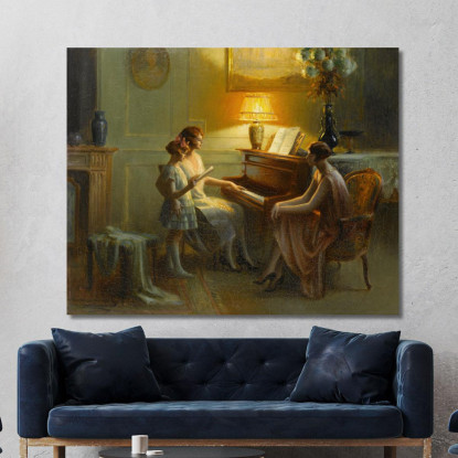 Al Pianoforte Delphin Enjolras dej7 quadro stampato su tela