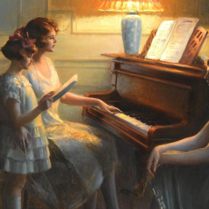 La Lezione Di Canto Delphin Enjolras dej16 quadro stampato su tela