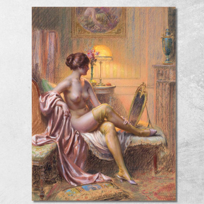 Toilette Dalla Lampada Delphin Enjolras dej17 quadro stampato su tela