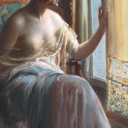 Signora Nel Boudoir Delphin Enjolras dej18 quadro stampato su tela
