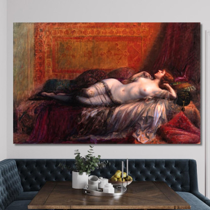 Odalisca Delphin Enjolras dej27 quadro stampato su tela