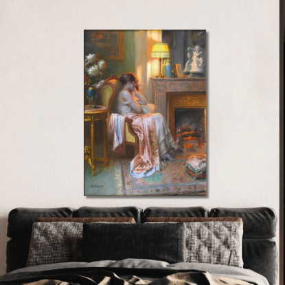 Pensieroso Delphin Enjolras dej29 quadro stampato su tela