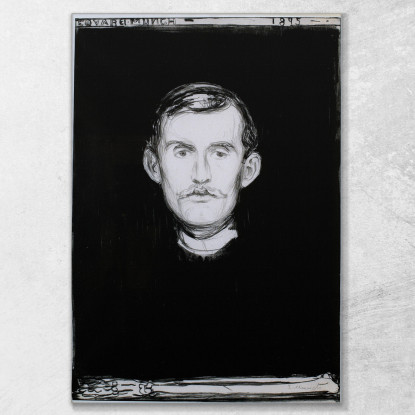 Autoritratto 2 Edvard Munch em273 quadro stampato su tela