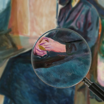 Giovane Donna Seduta Giovane Donna Seduta Edvard Munch em285 quadro stampato su tela