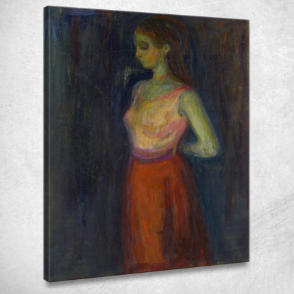 Studio Di Un Modello Edvard Munch em293 quadro stampato su tela