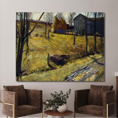 Pagliai E Fienile George Wesley Bellows gwb24 quadro stampato su tela