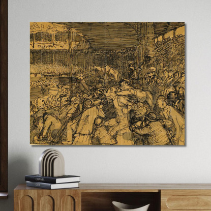 Uccidi L'Arbitro George Wesley Bellows gwb27 quadro stampato su tela