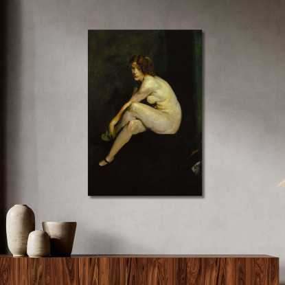 Ragazza Nuda Signorina Leslie Hall George Wesley Bellows gwb39 quadro stampato su tela