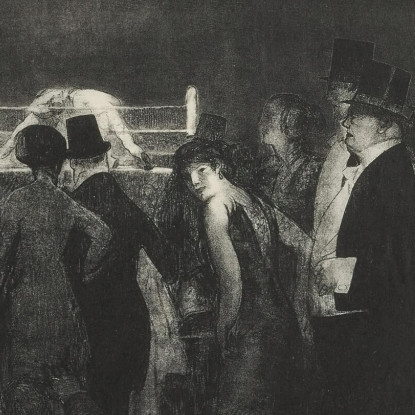 Preliminari Per Il Grande Incontro George Wesley Bellows gwb51 quadro stampato su tela