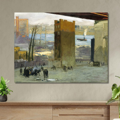 Il Solitario Caseggiato George Wesley Bellows gwb66 quadro stampato su tela