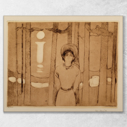 Notte D'Estate. La Voce 2 Edvard Munch em301 quadro stampato su tela