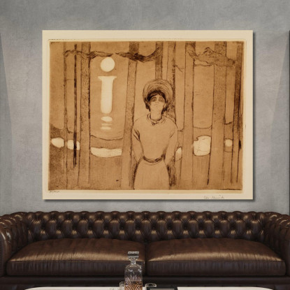 Notte D'Estate. La Voce 2 Edvard Munch em301 quadro stampato su tela