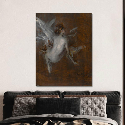 Modello Nudo Giovanni Boldini gbd43 quadro stampato su tela