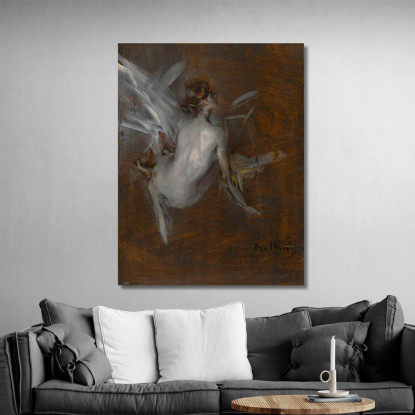 Modello Nudo Giovanni Boldini gbd43 quadro stampato su tela