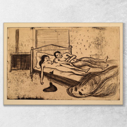 Il Doppio Suicidio Degli Amanti Morti Edvard Munch em315 quadro stampato su tela