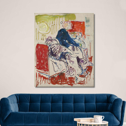 La Morte Del Boemo Edvard Munch em317 quadro stampato su tela