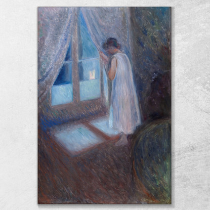 La Ragazza Alla Finestra Edvard Munch em326 quadro stampato su tela