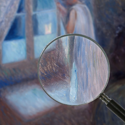 La Ragazza Alla Finestra Edvard Munch em326 quadro stampato su tela