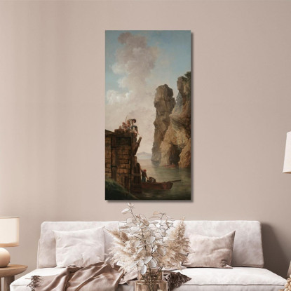 Il Pontile Hubert Robert hrb50 quadro stampato su tela