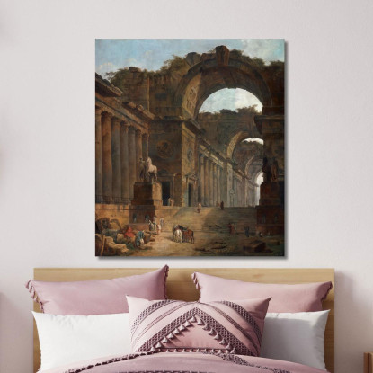 Le Fontane Hubert Robert hrb101 quadro stampato su tela