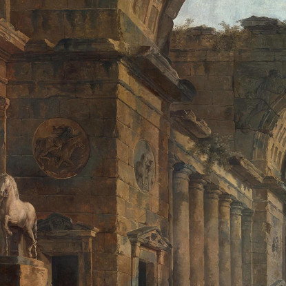 Le Fontane Hubert Robert hrb101 quadro stampato su tela