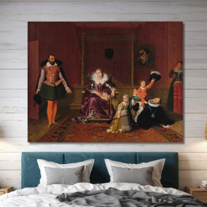 Henri Iv Gioca Con I Suoi Figli In Questo Momento Jean Auguste Dominique Ingres jad12 quadro stampato su tela