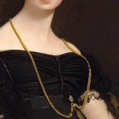 Madame Jacques-Louis Leblancfrançoise Poncelle Jean Auguste Dominique Ingres jad20 quadro stampato su tela