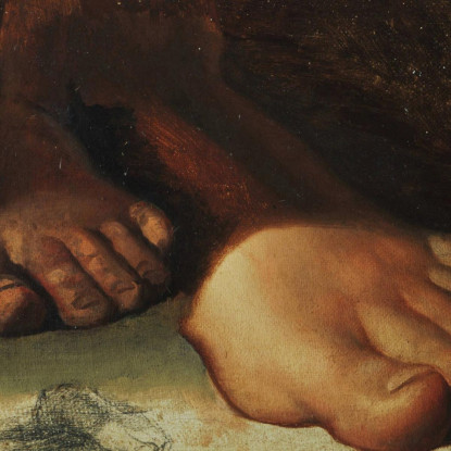 Studi Per Il Piede In Gesù Che Consegna Le Chiavi A San Pietro Jean Auguste Dominique Ingres jad40 quadro stampato su tela