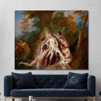 Diana E Le Sue Ninfe Che Fanno Il Bagno Jean-François de Troy jft8 quadro stampato su tela