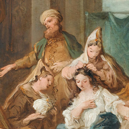 Esther Al Suo Bagno Jean-François de Troy jft9 quadro stampato su tela