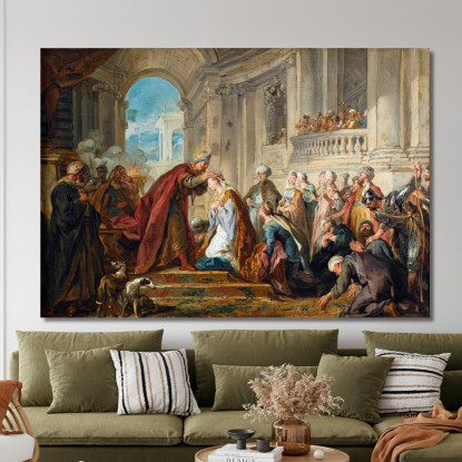 L'Incoronazione Di Ester Jean-François de Troy jft11 quadro stampato su tela