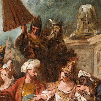Scena Orientale O Il Banchetto Di Ester Jean-François de Troy jft16 quadro stampato su tela