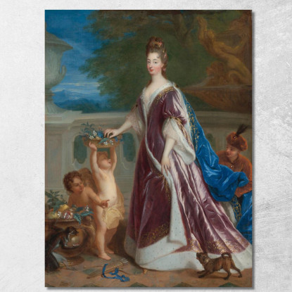 Ritratto Di Elisabetta-Carlotta Di Baviera La Principessa Palatina Jean-François de Troy jft23 quadro stampato su tela