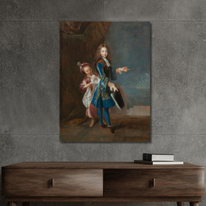 Ritratto Di Louis Alexandre De Bourbon Conte Di Tolosa Jean-François de Troy jft24 quadro stampato su tela