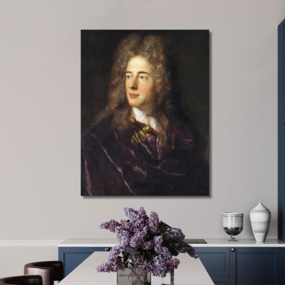 Ritratto Del Pittore In Miniatura Jacques-Antoine Arlaud Jean-François de Troy jft26 quadro stampato su tela