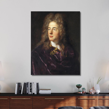 Ritratto Del Pittore In Miniatura Jacques-Antoine Arlaud Jean-François de Troy jft26 quadro stampato su tela