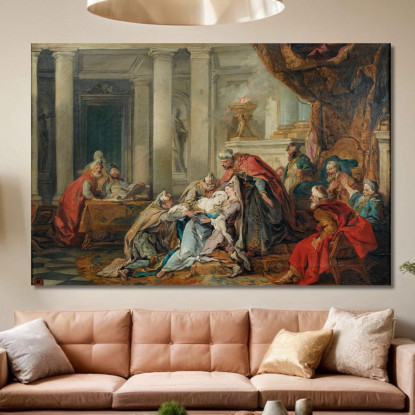 Lo Svenimento Di Ester Jean-François de Troy jft31 quadro stampato su tela