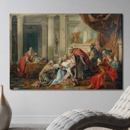 Lo Svenimento Di Ester Jean-François de Troy jft31 quadro stampato su tela